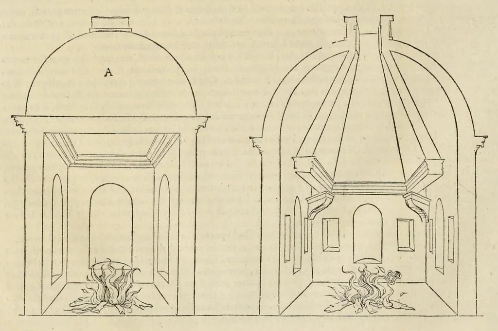 An illustration from I dieci libri dell'architettvra, 1556, leaf 203