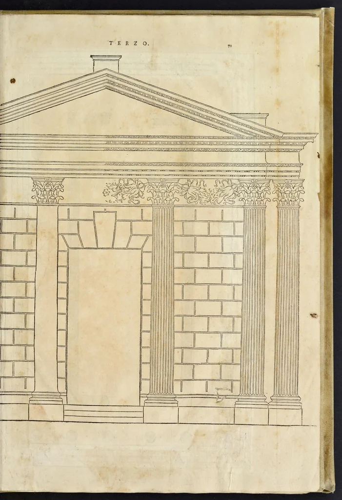 An illustration from I dieci libri dell'architettvra, 1556, leaf 82