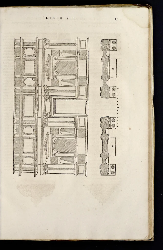 An illustration from Sebastiani Serlii Bononiensis Architectvræ liber septimvs = Il settimo libro d'architettura, 1575, leaf 102