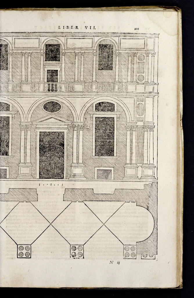 An illustration from Sebastiani Serlii Bononiensis Architectvræ liber septimvs = Il settimo libro d'architettura, 1575, leaf 116