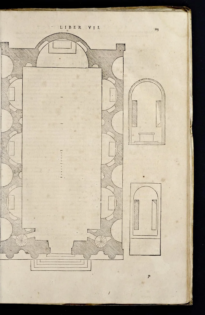 An illustration from Sebastiani Serlii Bononiensis Architectvræ liber septimvs = Il settimo libro d'architettura, 1575, leaf 128