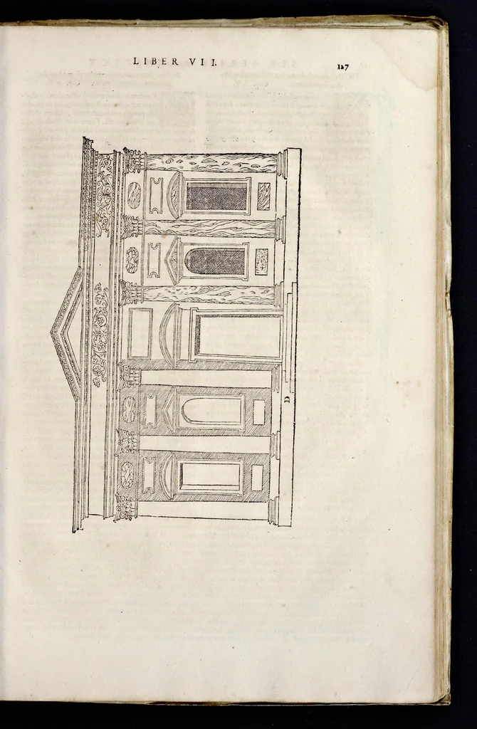 An illustration from Sebastiani Serlii Bononiensis Architectvræ liber septimvs = Il settimo libro d'architettura, 1575, leaf 142