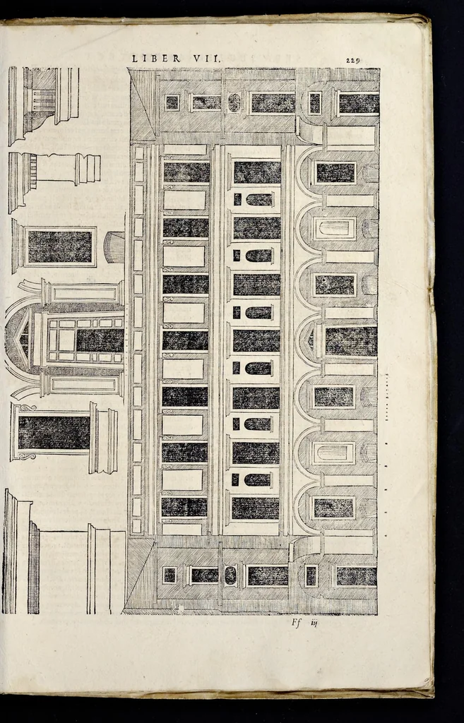 An illustration from Sebastiani Serlii Bononiensis Architectvræ liber septimvs = Il settimo libro d'architettura, 1575, leaf 244