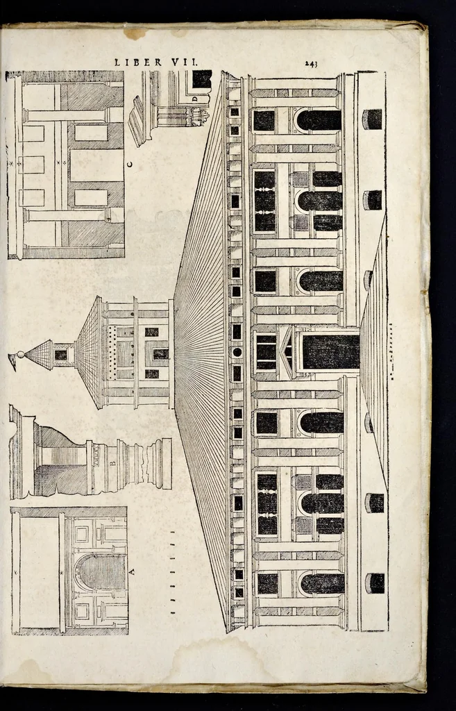 An illustration from Sebastiani Serlii Bononiensis Architectvræ liber septimvs = Il settimo libro d'architettura, 1575, leaf 258