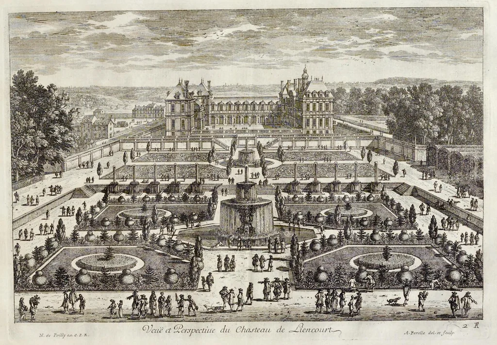 An illustration from Receuille des plus belles veües des maisons royales de France, 1680, leaf 186