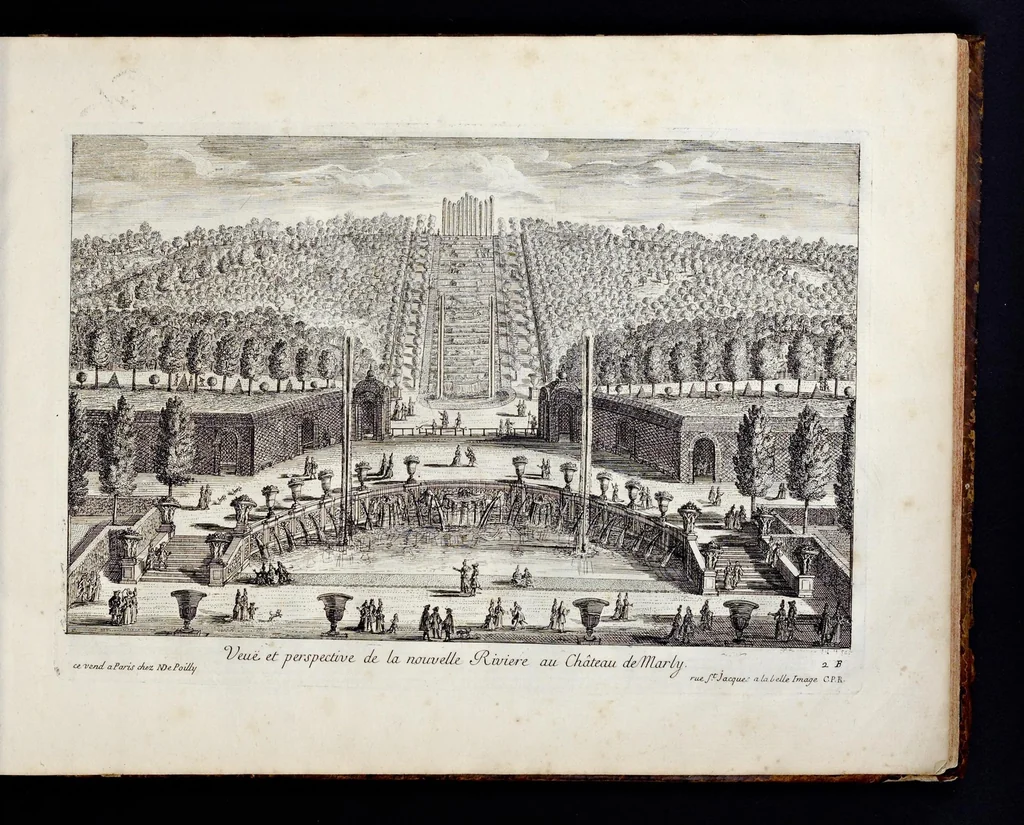 An illustration from Receuille des plus belles veües des maisons royales de France, 1680, leaf 20