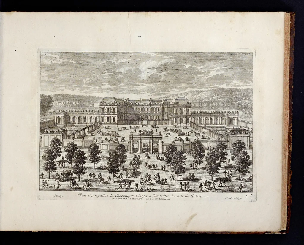 An illustration from Receuille des plus belles veües des maisons royales de France, 1680, leaf 48