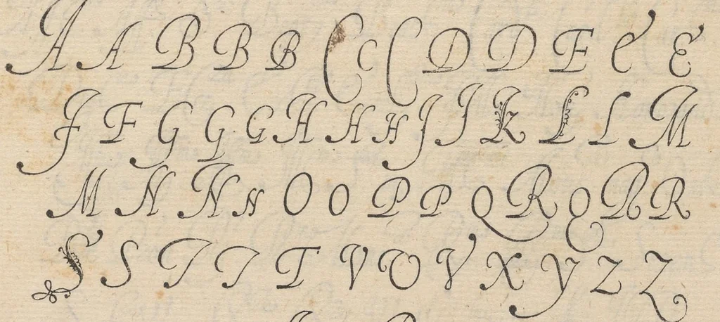 An illustration from Il primo libro di scrivere di Iacomo Romano : dove s'insegna la vera maniera delle cancellaresche corsive, e di tvtte qvelle sorti di lettere che a vn bvon scrittore si appartengono di sapere, & che al presente sono in vso : con li avertimenti et regole, sopra ciascvna sorte di lettera, con le quali ogni mediocre ingegno potrà facilmente da se stesso imparare : con il modo di temperar le penne per dette forti di lettere, & come si deuono tenere in mano, per scriuer bene, 1589, leaf 94