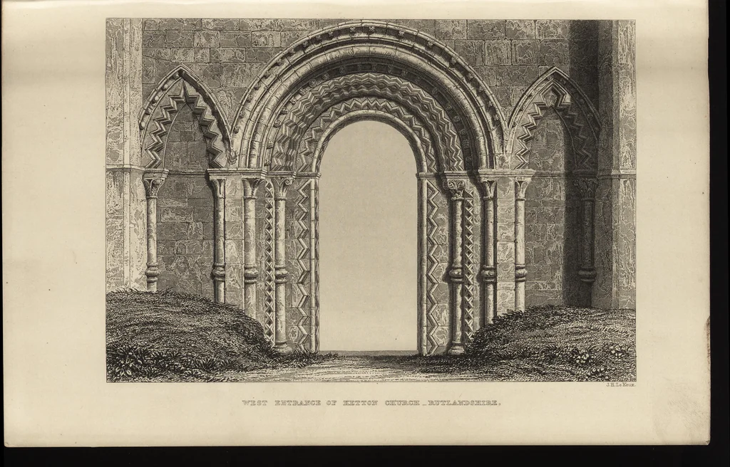 An illustration from An attempt to discriminate the styles of architecture in England : from the Conquest to the Reformation ; with a sketch of the Grecian and Roman orders /by the late Thomas Rickman, 1881, leaf 128