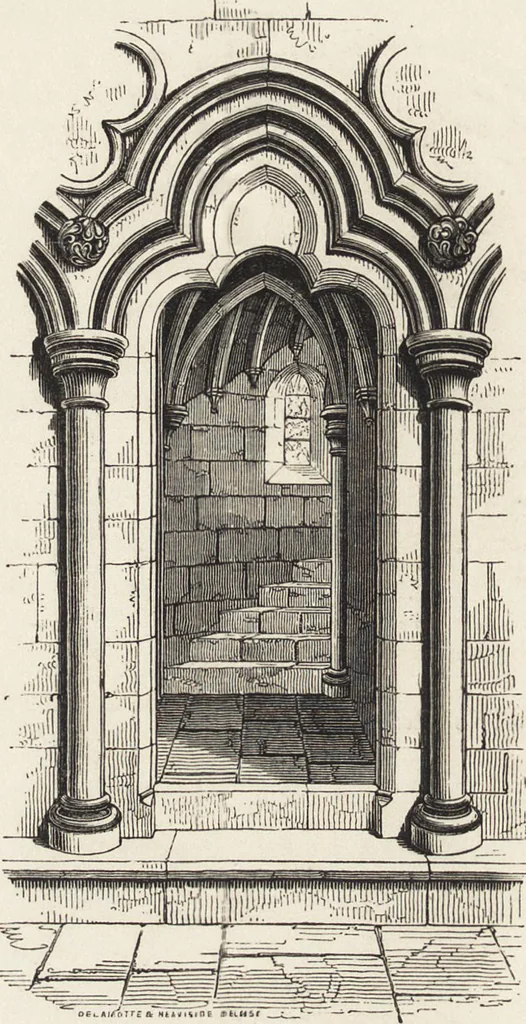An illustration from An attempt to discriminate the styles of architecture in England : from the Conquest to the Reformation ; with a sketch of the Grecian and Roman orders /by the late Thomas Rickman, 1881, leaf 149