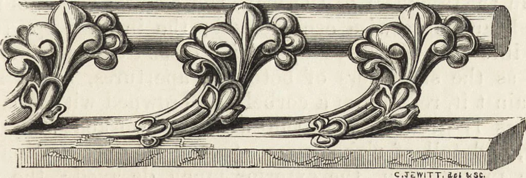 An illustration from An attempt to discriminate the styles of architecture in England : from the Conquest to the Reformation ; with a sketch of the Grecian and Roman orders /by the late Thomas Rickman, 1881, leaf 150
