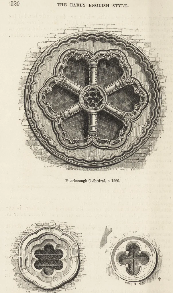 An illustration from An attempt to discriminate the styles of architecture in England : from the Conquest to the Reformation ; with a sketch of the Grecian and Roman orders /by the late Thomas Rickman, 1881, leaf 157