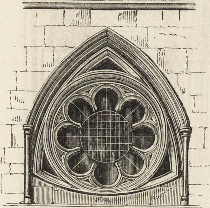 An illustration from An attempt to discriminate the styles of architecture in England : from the Conquest to the Reformation ; with a sketch of the Grecian and Roman orders /by the late Thomas Rickman, 1881, leaf 158