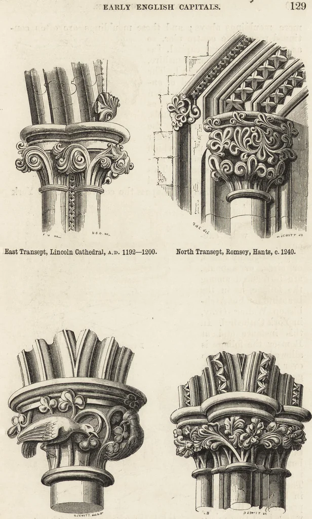An illustration from An attempt to discriminate the styles of architecture in England : from the Conquest to the Reformation ; with a sketch of the Grecian and Roman orders /by the late Thomas Rickman, 1881, leaf 166