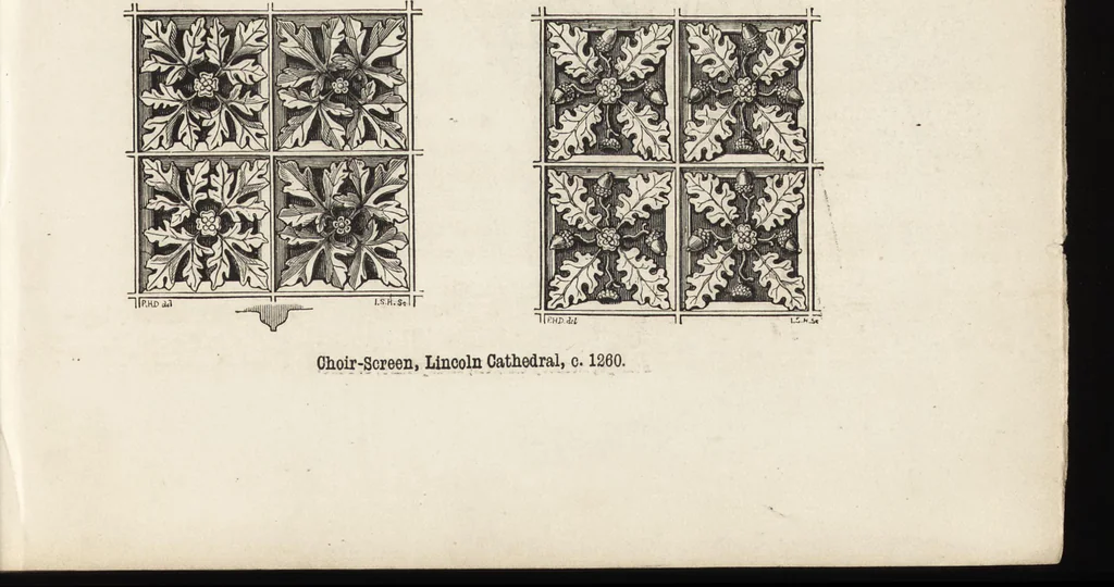 An illustration from An attempt to discriminate the styles of architecture in England : from the Conquest to the Reformation ; with a sketch of the Grecian and Roman orders /by the late Thomas Rickman, 1881, leaf 176