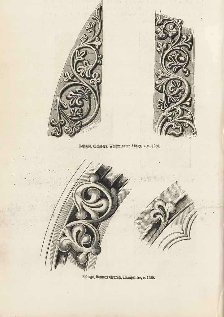 An illustration from An attempt to discriminate the styles of architecture in England : from the Conquest to the Reformation ; with a sketch of the Grecian and Roman orders /by the late Thomas Rickman, 1881, leaf 177