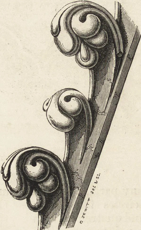An illustration from An attempt to discriminate the styles of architecture in England : from the Conquest to the Reformation ; with a sketch of the Grecian and Roman orders /by the late Thomas Rickman, 1881, leaf 179