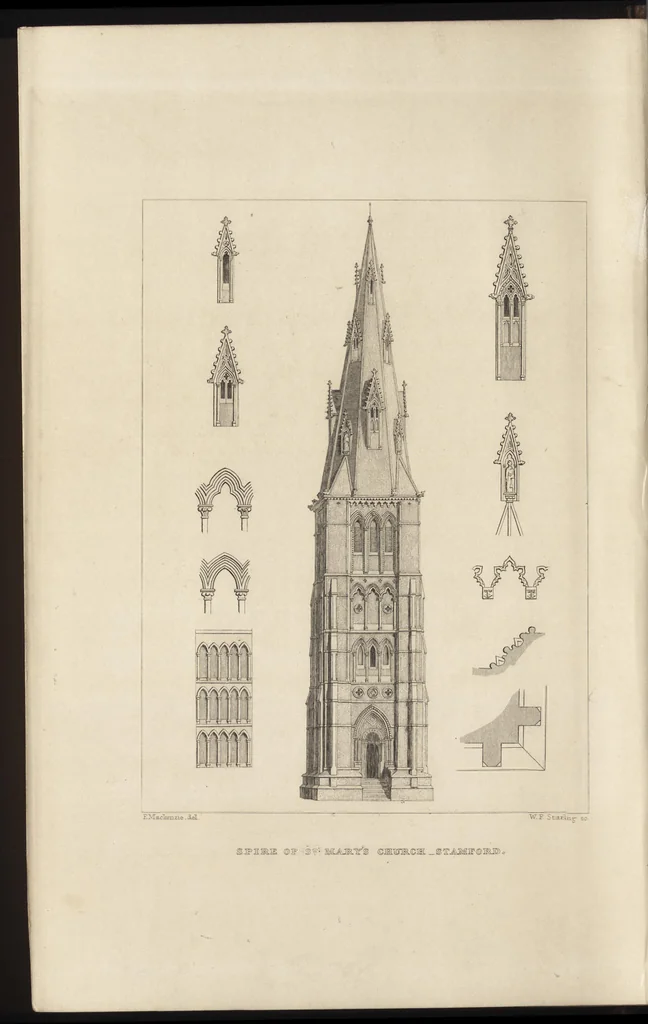 An illustration from An attempt to discriminate the styles of architecture in England : from the Conquest to the Reformation ; with a sketch of the Grecian and Roman orders /by the late Thomas Rickman, 1881, leaf 183