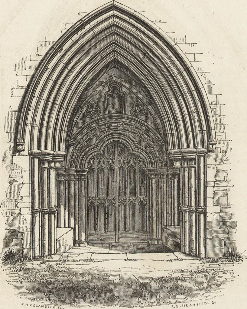 An illustration from An attempt to discriminate the styles of architecture in England : from the Conquest to the Reformation ; with a sketch of the Grecian and Roman orders /by the late Thomas Rickman, 1881, leaf 193