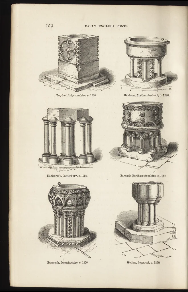 An illustration from An attempt to discriminate the styles of architecture in England : from the Conquest to the Reformation ; with a sketch of the Grecian and Roman orders /by the late Thomas Rickman, 1881, leaf 199