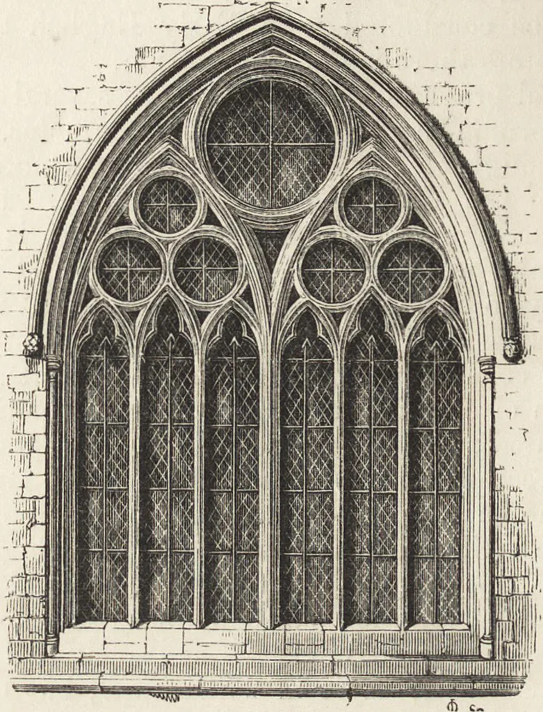 An illustration from An attempt to discriminate the styles of architecture in England : from the Conquest to the Reformation ; with a sketch of the Grecian and Roman orders /by the late Thomas Rickman, 1881, leaf 207