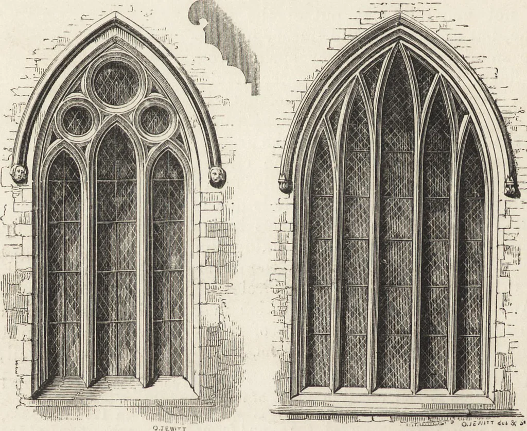 An illustration from An attempt to discriminate the styles of architecture in England : from the Conquest to the Reformation ; with a sketch of the Grecian and Roman orders /by the late Thomas Rickman, 1881, leaf 207
