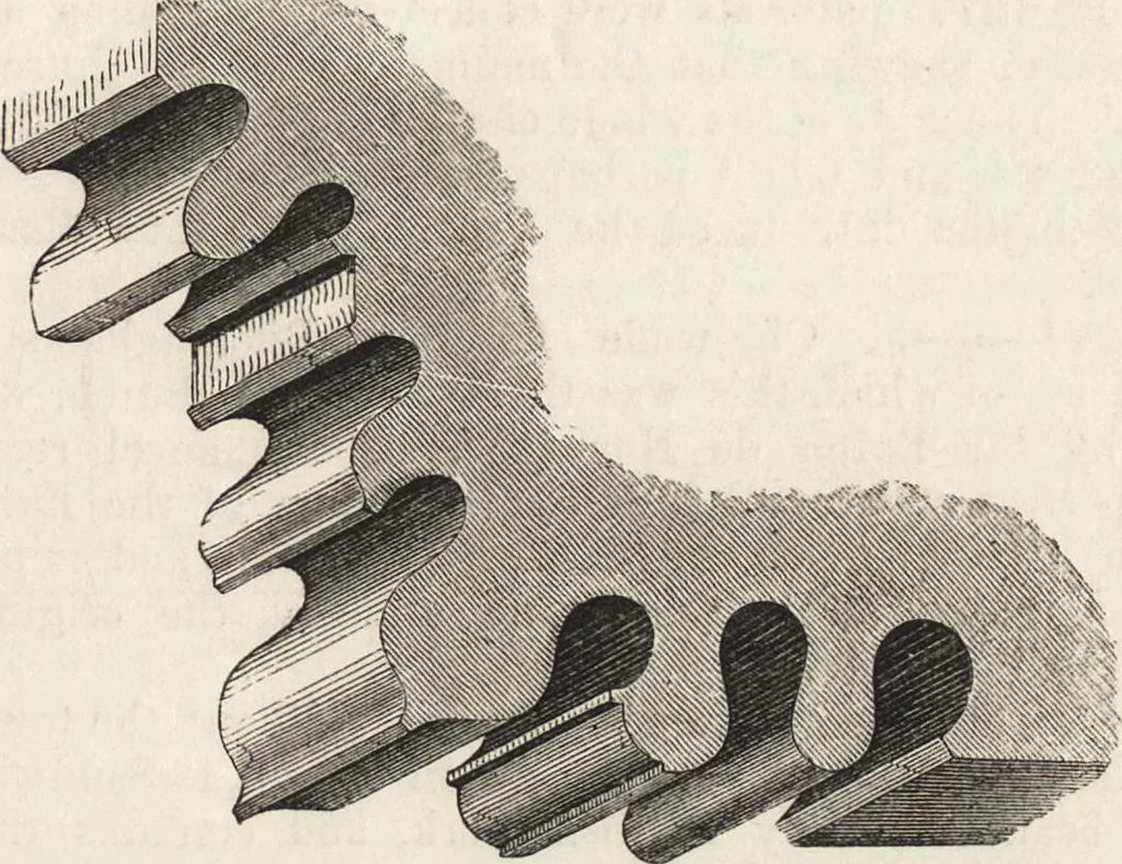 An illustration from An attempt to discriminate the styles of architecture in England : from the Conquest to the Reformation ; with a sketch of the Grecian and Roman orders /by the late Thomas Rickman, 1881, leaf 222