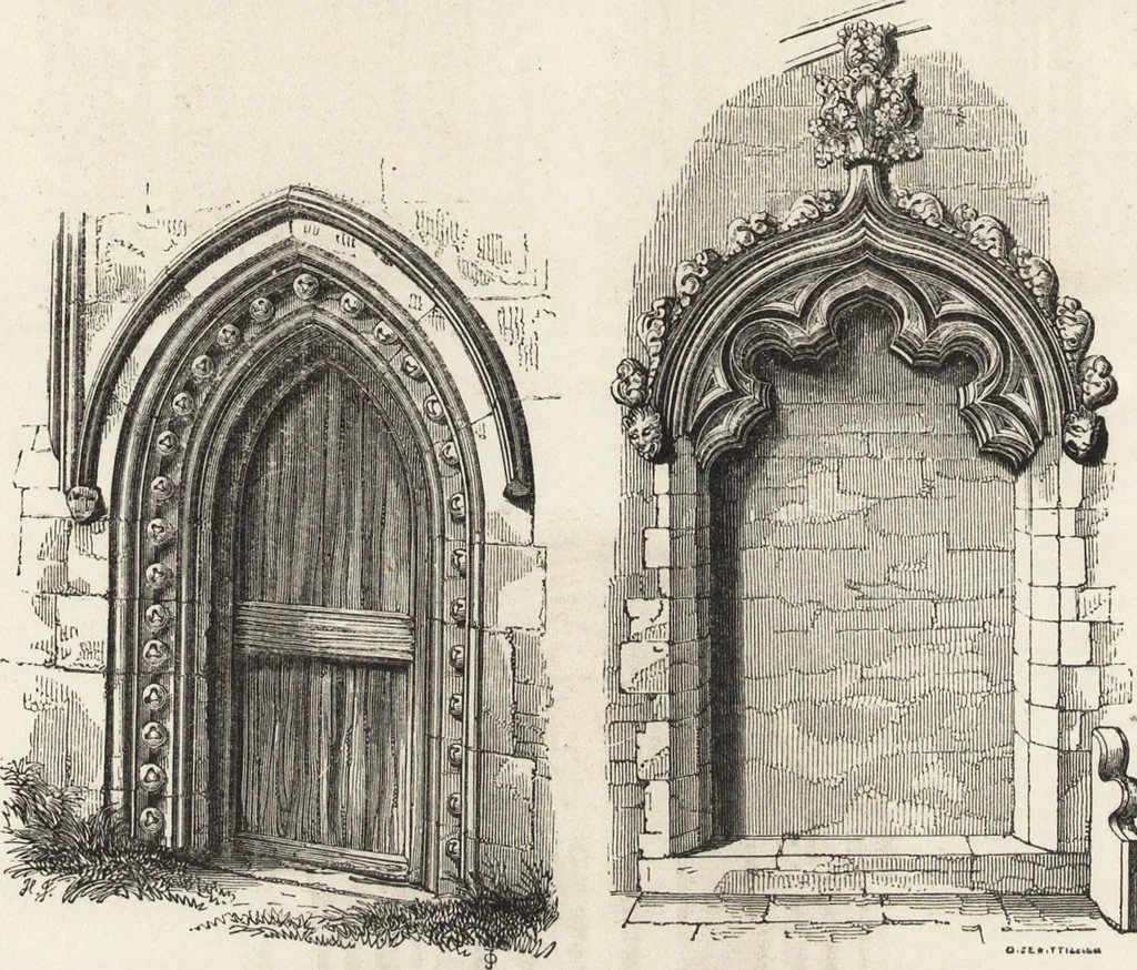 An illustration from An attempt to discriminate the styles of architecture in England : from the Conquest to the Reformation ; with a sketch of the Grecian and Roman orders /by the late Thomas Rickman, 1881, leaf 229