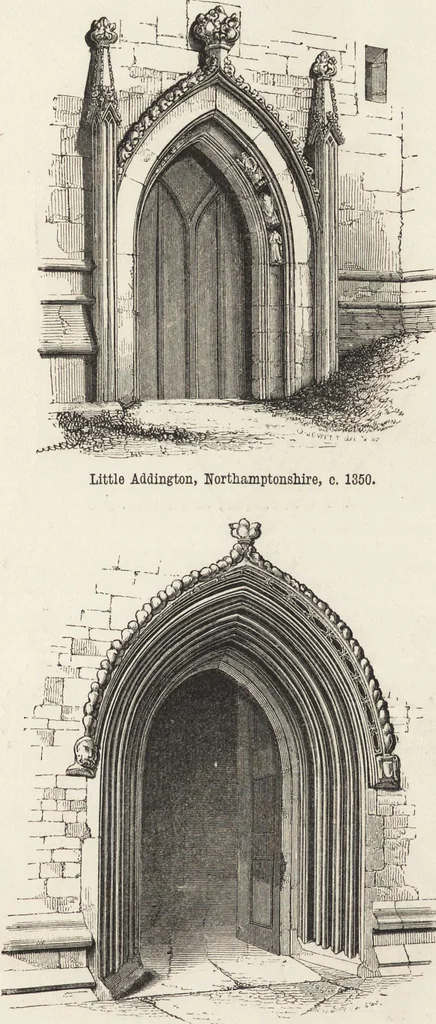 An illustration from An attempt to discriminate the styles of architecture in England : from the Conquest to the Reformation ; with a sketch of the Grecian and Roman orders /by the late Thomas Rickman, 1881, leaf 231