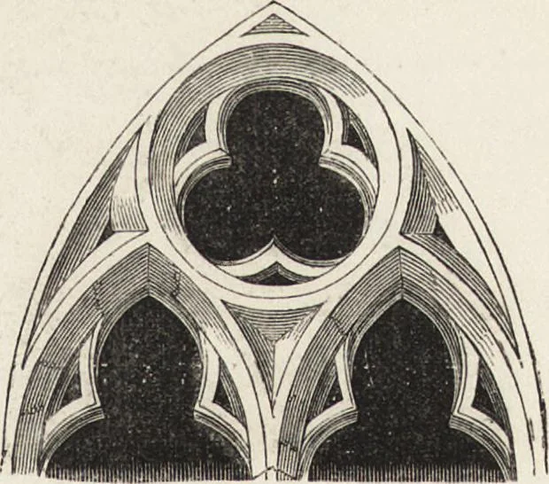 An illustration from An attempt to discriminate the styles of architecture in England : from the Conquest to the Reformation ; with a sketch of the Grecian and Roman orders /by the late Thomas Rickman, 1881, leaf 232