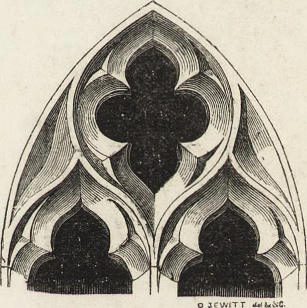 An illustration from An attempt to discriminate the styles of architecture in England : from the Conquest to the Reformation ; with a sketch of the Grecian and Roman orders /by the late Thomas Rickman, 1881, leaf 236