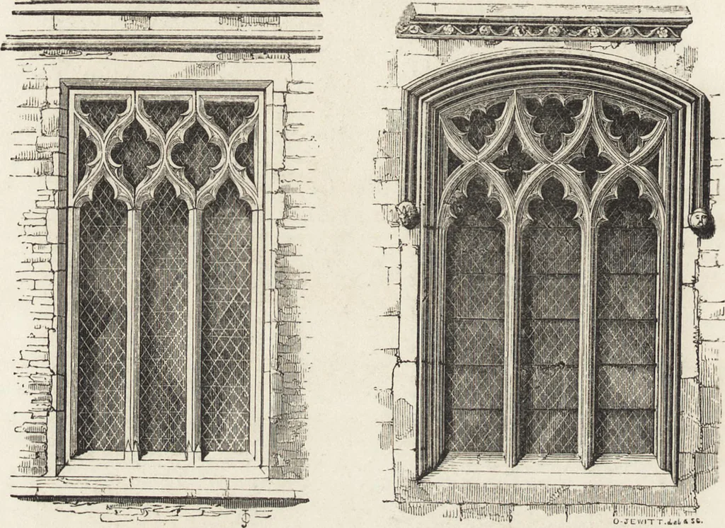 An illustration from An attempt to discriminate the styles of architecture in England : from the Conquest to the Reformation ; with a sketch of the Grecian and Roman orders /by the late Thomas Rickman, 1881, leaf 239