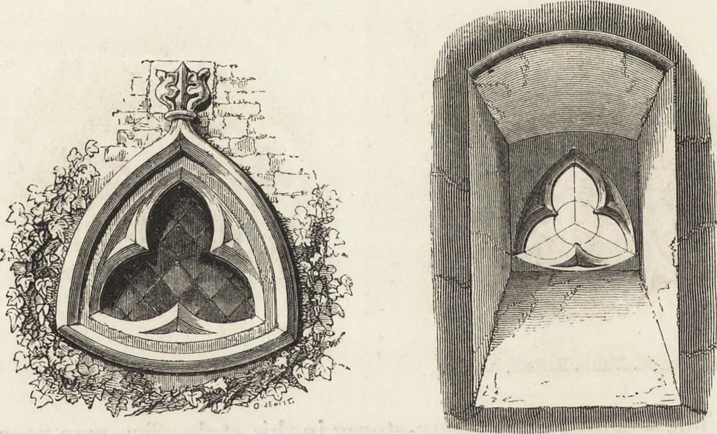 An illustration from An attempt to discriminate the styles of architecture in England : from the Conquest to the Reformation ; with a sketch of the Grecian and Roman orders /by the late Thomas Rickman, 1881, leaf 241