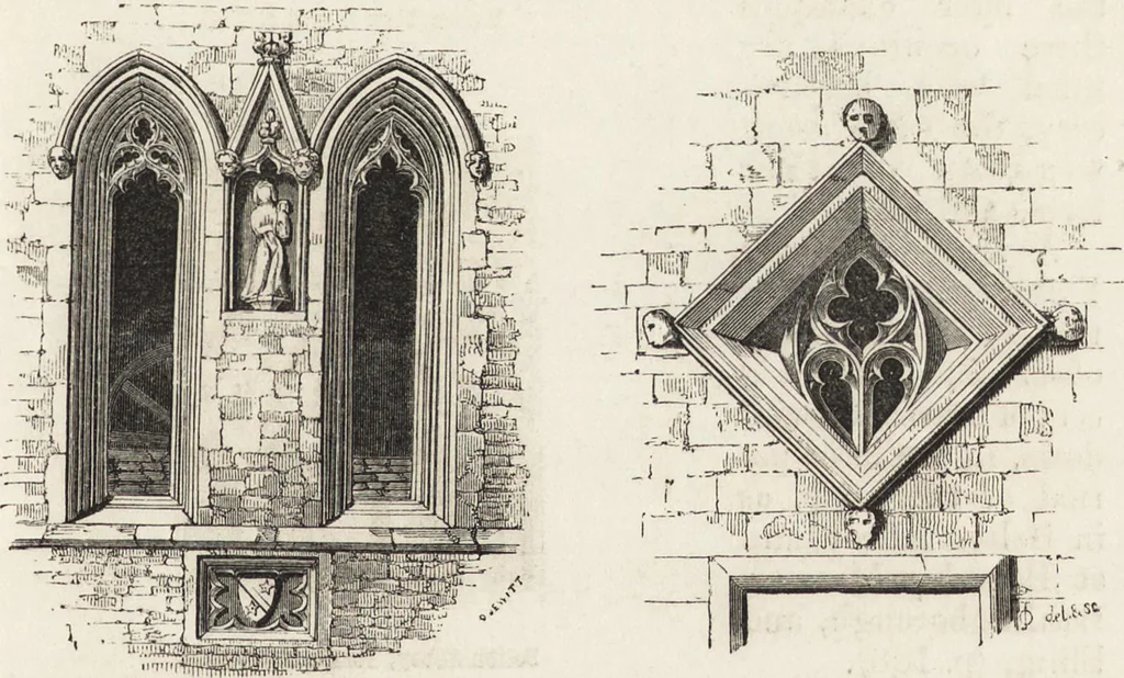 An illustration from An attempt to discriminate the styles of architecture in England : from the Conquest to the Reformation ; with a sketch of the Grecian and Roman orders /by the late Thomas Rickman, 1881, leaf 242