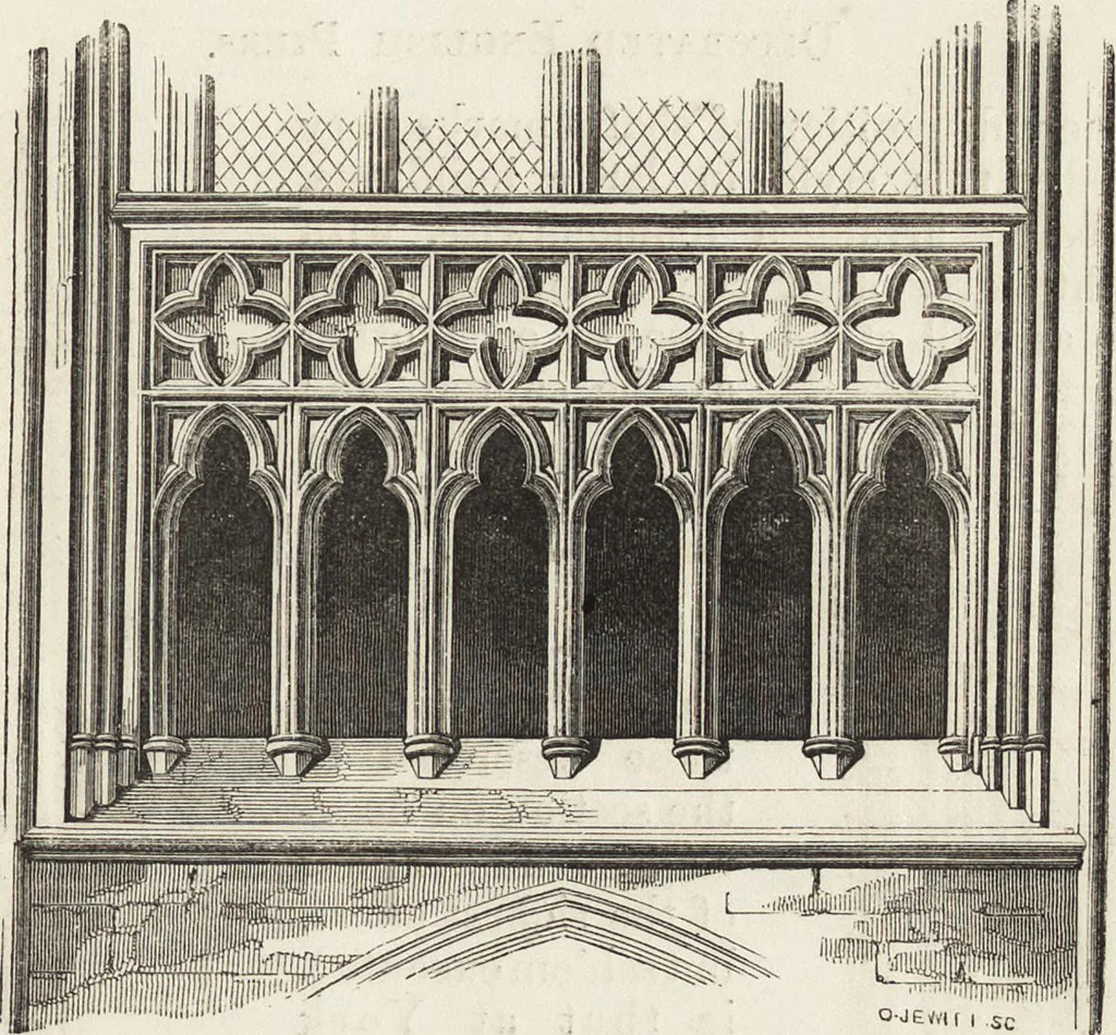 An illustration from An attempt to discriminate the styles of architecture in England : from the Conquest to the Reformation ; with a sketch of the Grecian and Roman orders /by the late Thomas Rickman, 1881, leaf 248