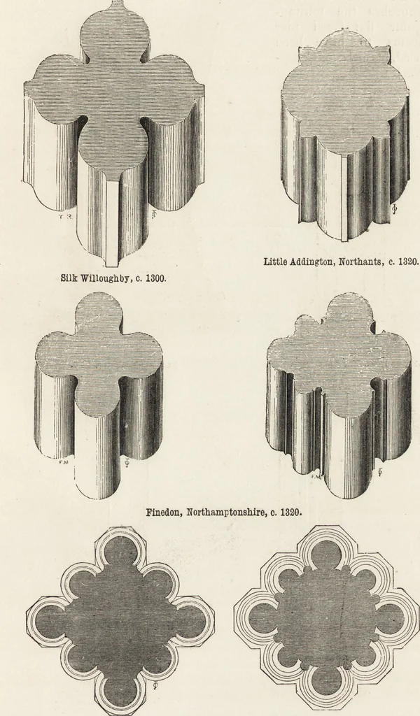 An illustration from An attempt to discriminate the styles of architecture in England : from the Conquest to the Reformation ; with a sketch of the Grecian and Roman orders /by the late Thomas Rickman, 1881, leaf 250