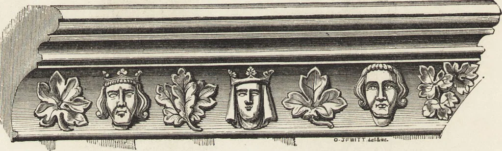 An illustration from An attempt to discriminate the styles of architecture in England : from the Conquest to the Reformation ; with a sketch of the Grecian and Roman orders /by the late Thomas Rickman, 1881, leaf 255