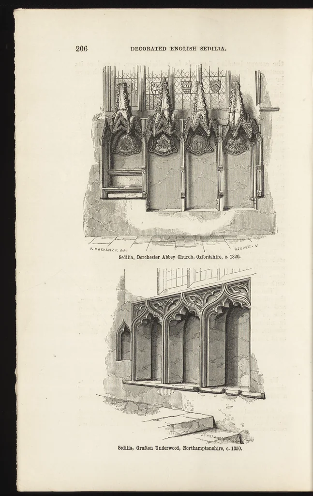An illustration from An attempt to discriminate the styles of architecture in England : from the Conquest to the Reformation ; with a sketch of the Grecian and Roman orders /by the late Thomas Rickman, 1881, leaf 259