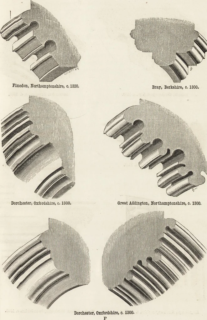 An illustration from An attempt to discriminate the styles of architecture in England : from the Conquest to the Reformation ; with a sketch of the Grecian and Roman orders /by the late Thomas Rickman, 1881, leaf 262