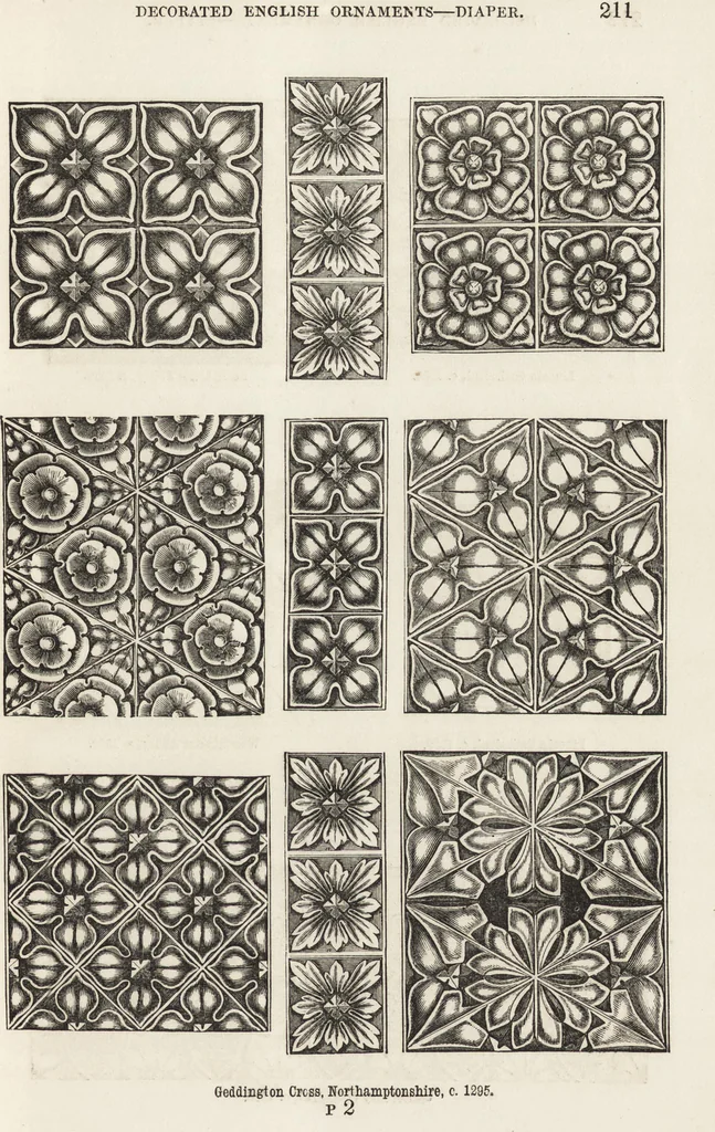 An illustration from An attempt to discriminate the styles of architecture in England : from the Conquest to the Reformation ; with a sketch of the Grecian and Roman orders /by the late Thomas Rickman, 1881, leaf 264