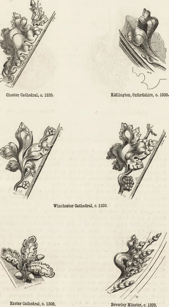 An illustration from An attempt to discriminate the styles of architecture in England : from the Conquest to the Reformation ; with a sketch of the Grecian and Roman orders /by the late Thomas Rickman, 1881, leaf 266