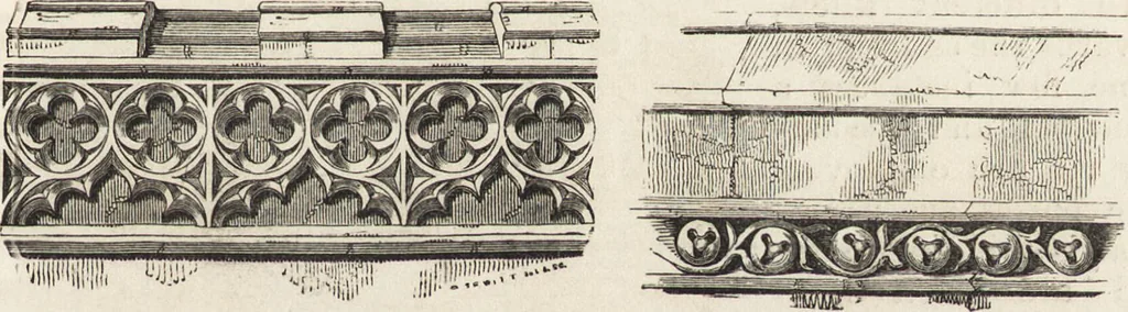An illustration from An attempt to discriminate the styles of architecture in England : from the Conquest to the Reformation ; with a sketch of the Grecian and Roman orders /by the late Thomas Rickman, 1881, leaf 272