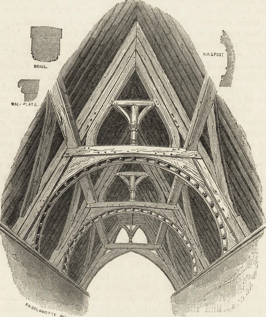 An illustration from An attempt to discriminate the styles of architecture in England : from the Conquest to the Reformation ; with a sketch of the Grecian and Roman orders /by the late Thomas Rickman, 1881, leaf 276