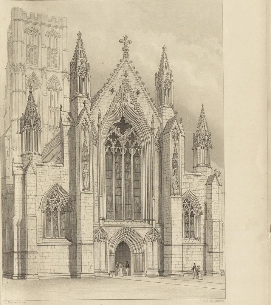 An illustration from An attempt to discriminate the styles of architecture in England : from the Conquest to the Reformation ; with a sketch of the Grecian and Roman orders /by the late Thomas Rickman, 1881, leaf 278