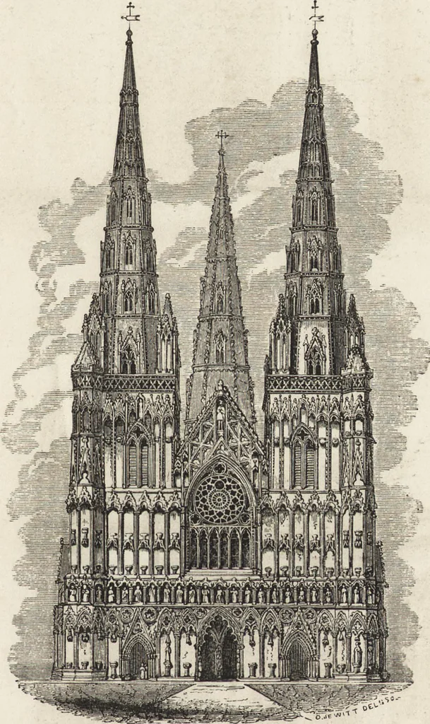 An illustration from An attempt to discriminate the styles of architecture in England : from the Conquest to the Reformation ; with a sketch of the Grecian and Roman orders /by the late Thomas Rickman, 1881, leaf 280