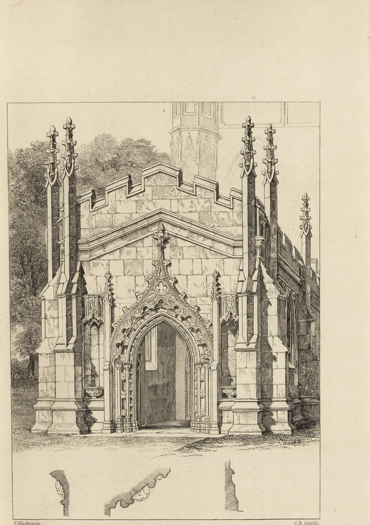 An illustration from An attempt to discriminate the styles of architecture in England : from the Conquest to the Reformation ; with a sketch of the Grecian and Roman orders /by the late Thomas Rickman, 1881, leaf 286