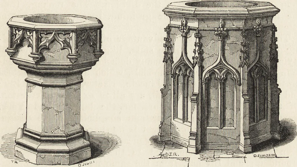 An illustration from An attempt to discriminate the styles of architecture in England : from the Conquest to the Reformation ; with a sketch of the Grecian and Roman orders /by the late Thomas Rickman, 1881, leaf 288
