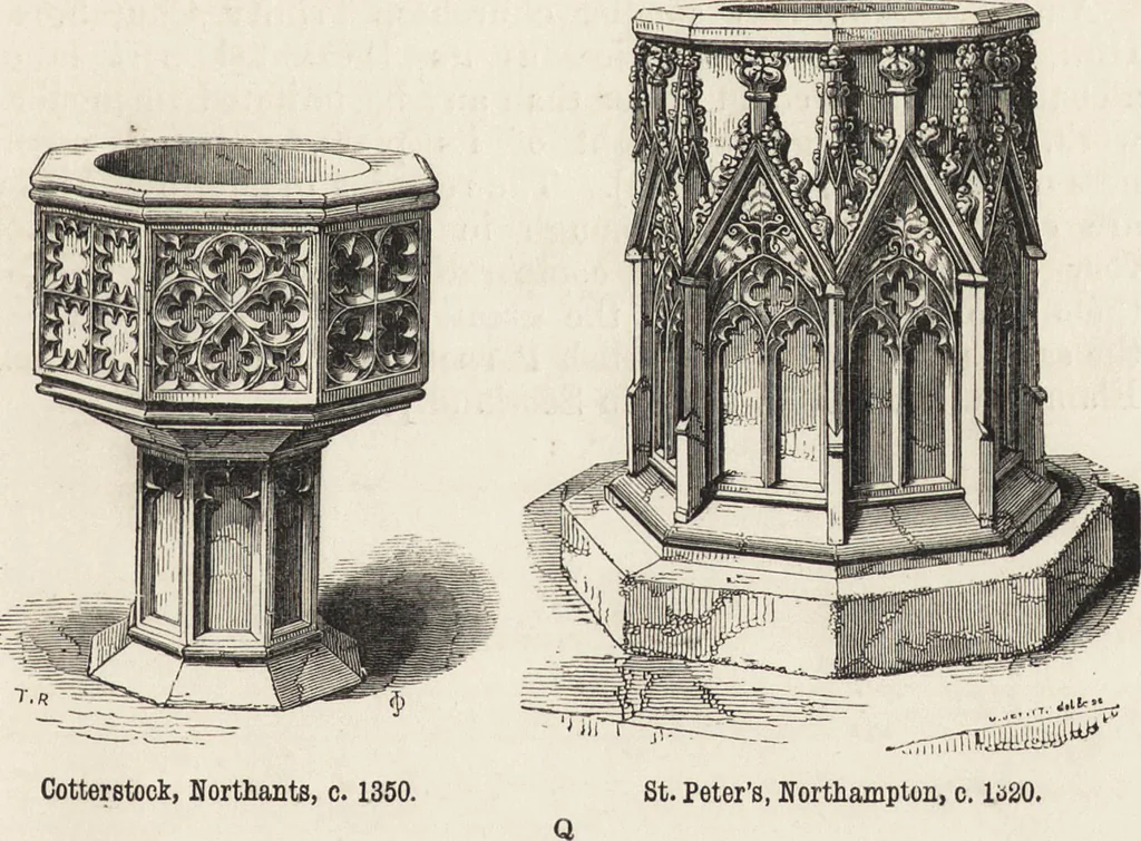 An illustration from An attempt to discriminate the styles of architecture in England : from the Conquest to the Reformation ; with a sketch of the Grecian and Roman orders /by the late Thomas Rickman, 1881, leaf 288