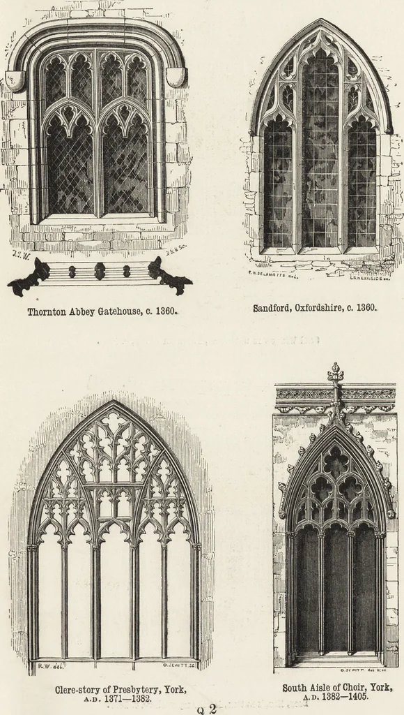 An illustration from An attempt to discriminate the styles of architecture in England : from the Conquest to the Reformation ; with a sketch of the Grecian and Roman orders /by the late Thomas Rickman, 1881, leaf 292