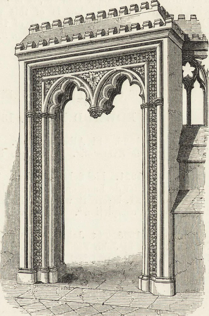 An illustration from An attempt to discriminate the styles of architecture in England : from the Conquest to the Reformation ; with a sketch of the Grecian and Roman orders /by the late Thomas Rickman, 1881, leaf 304